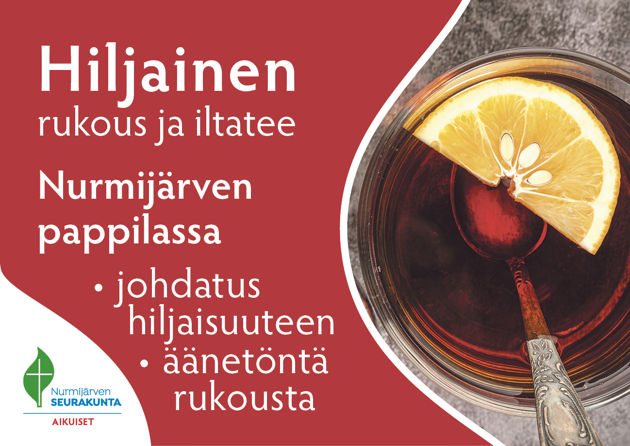 Kuvassa lasillinen teetä, jossa sitruunaviipale ja lusikka sekä teksti