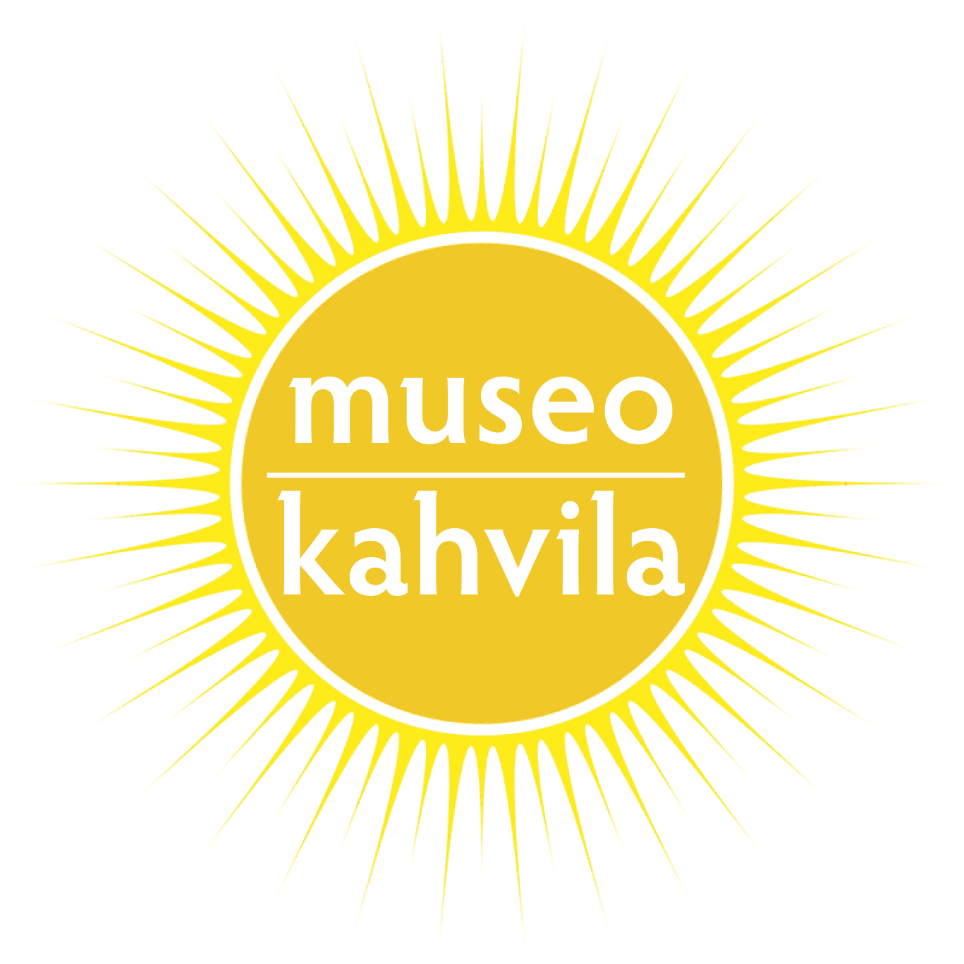 Museokahvilan logossa on aurinko, jossa teksti Museokahvila.