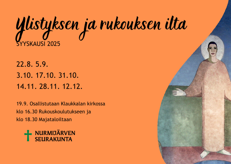 Ylistyksen- ja rukouksen ilta Syksykauden 25 rukousillat Artturisalissa