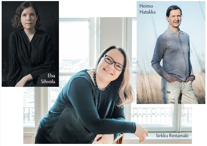 Elsa Sihvola, Sirkku Rintamäki ja Heimo Hatakka.