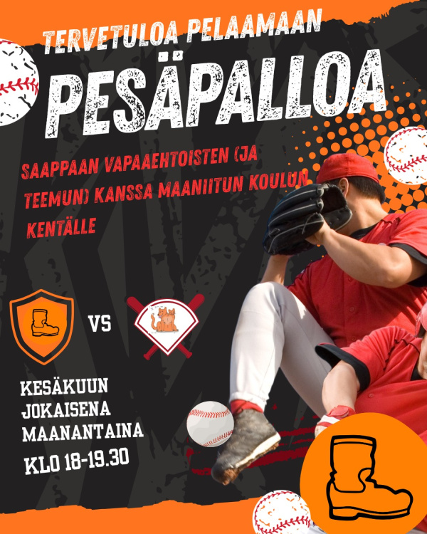 Tervetuloa pelaamaan pesäpalloa!