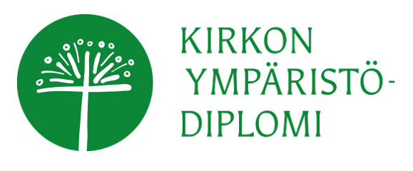 Kirkon ympäristödiplomin tunnus.